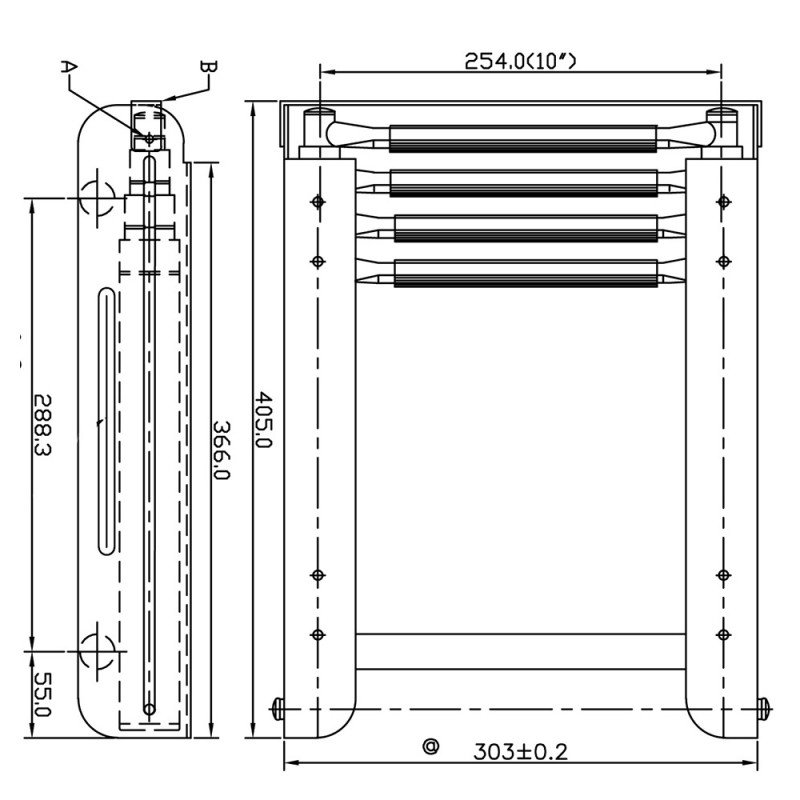 Scalette Telescopiche SCALETTA INOX GRADINO NERO (acq.min. unità) - immagine 2
