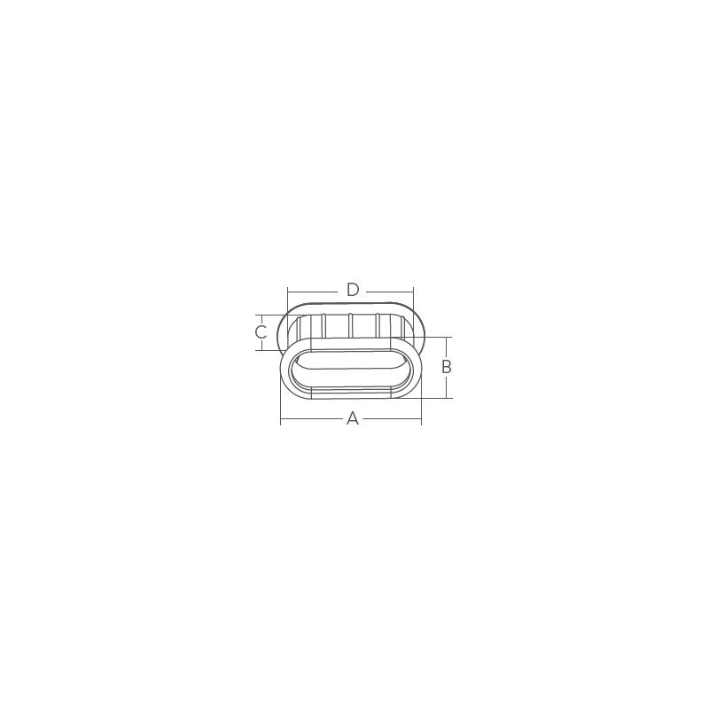 Scarichi e Ombrinali in Ottone-Inox SCARICO OVALE NYLON-INOX Marine Town (acq.min. unità) - immagine 2