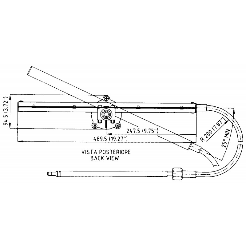 Timonerie Meccaniche e Monocavi TIMONERIA TM86 DA 20' Ultraflex (acq.min. unità) - immagine 2