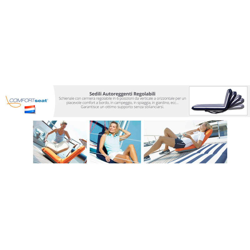 Sedute e Cuscini CLASSIC LARGE PLUS BIANCO-BLU Comfort Seat (acq.min. unità) - immagine 2
