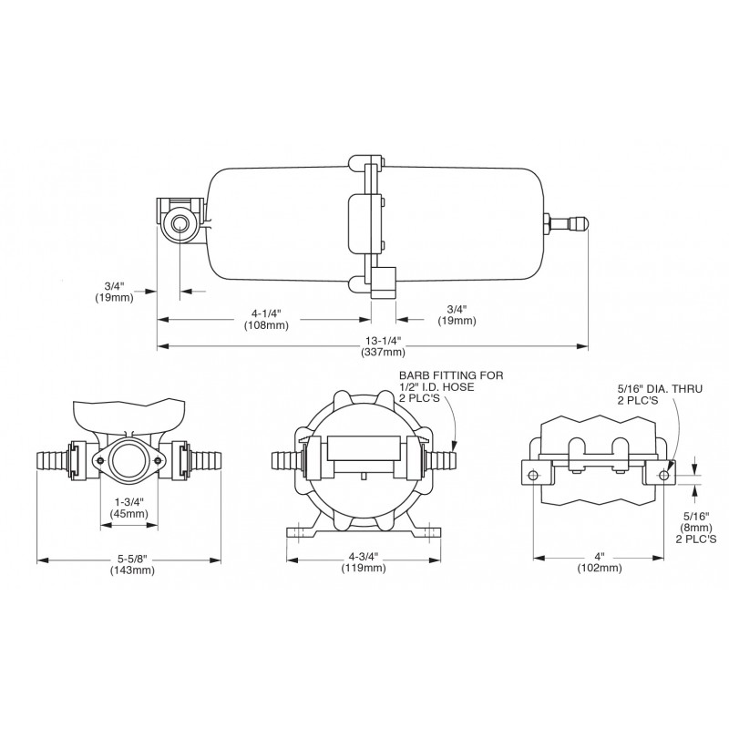 Accessori per Pompe SERBATOIO ACCUM. 30573-0000 Jabsco (acq.min. unità) - immagine 2