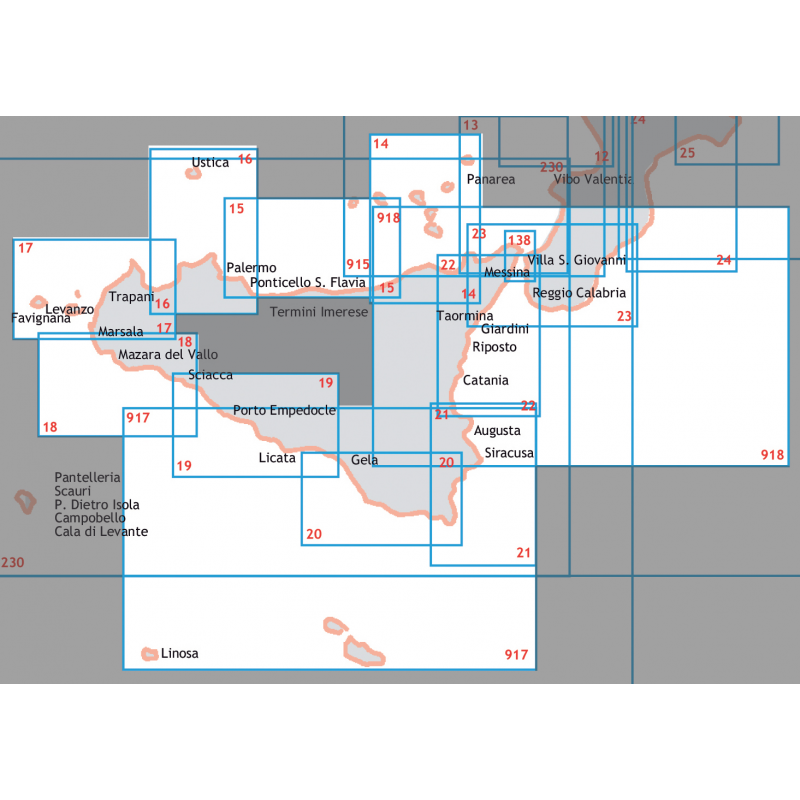 Carte Nautiche e Portolani DA PUNTA LICOSA A CAPO D'ORLANDO ISTITUTO IDROGRAFICO (acq.min. unità) - immagine 2