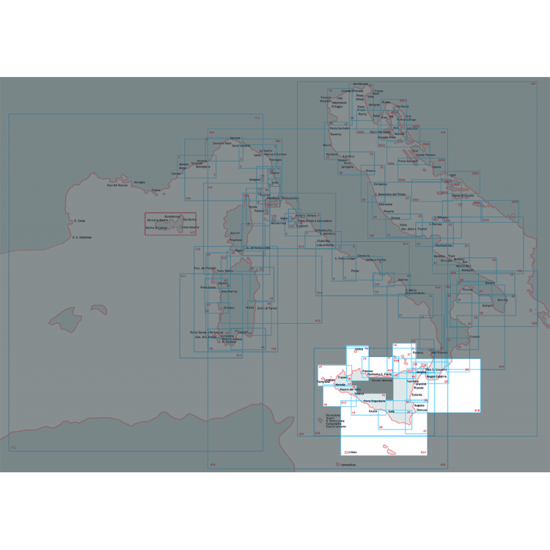 Carte Nautiche e Portolani DA PUNTA LICOSA A CAPO D'ORLANDO ISTITUTO IDROGRAFICO (acq.min. unità)