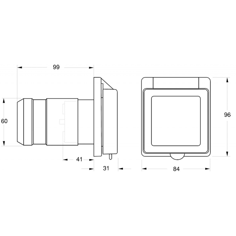 Prese, Spine da Banchina Marinco SPINA POLIESTERE 32 AMP. Marinco (acq.min. unità) - immagine 2