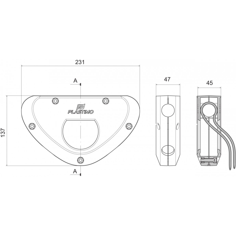 Supporti Motore SUPPORTO MOTORE FUORIBORDO BIANCO Plastimo (acq.min. unità) - immagine 2