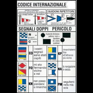 Tabelle e Bandiere Adesive TABELLA CODICI INTERN. CM.16X24 ERREGRAFICA (acq.min. unità)