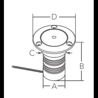 Tappi imbarco in Acciaio Inox TAPPO INOX 316 WATER Ø MM.38 Marine Town (acq.min. unità)