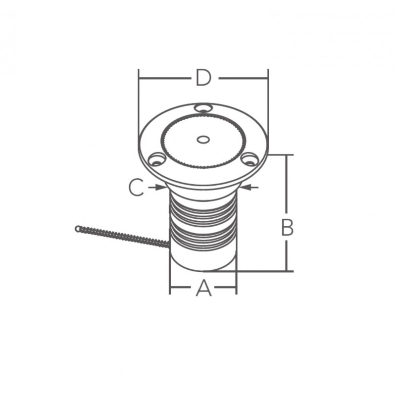 Tappi imbarco in Acciaio Inox TAPPO INOX 316 WATER C/CHIAVE Marine Town (acq.min. unità) - immagine 2