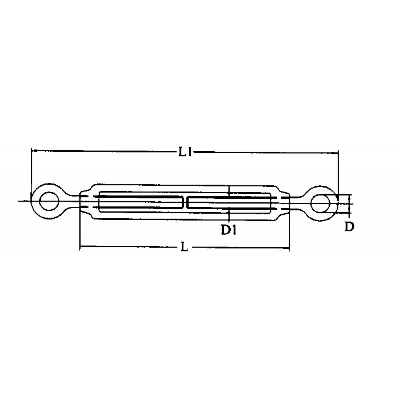 Morsetti, Tenditori TENDITORE INOX M10 OCCHIO-OCCHIO (acq.min. unità) - immagine 2