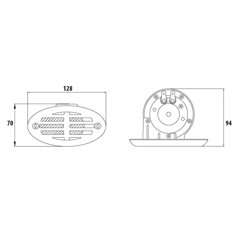 Segnalatori Acustici TROMBA INOX AD INCASSO 12V AAA (acq.min. unità) - immagine 2