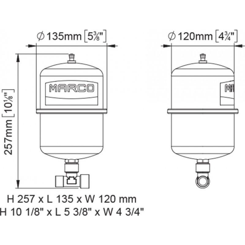 Accessori per Pompe VASO ESPANSIONE INOX Marco (acq.min. unità) - immagine 2