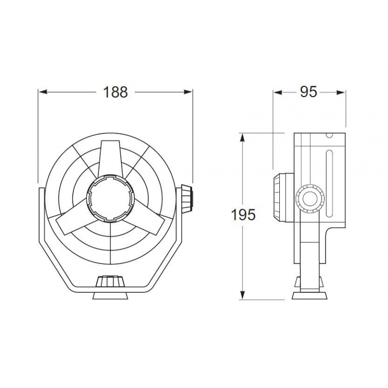Elettrodomestici, Ventilatori VENTILATORE NERO 12V Hella marine (acq.min. unità) - immagine 2
