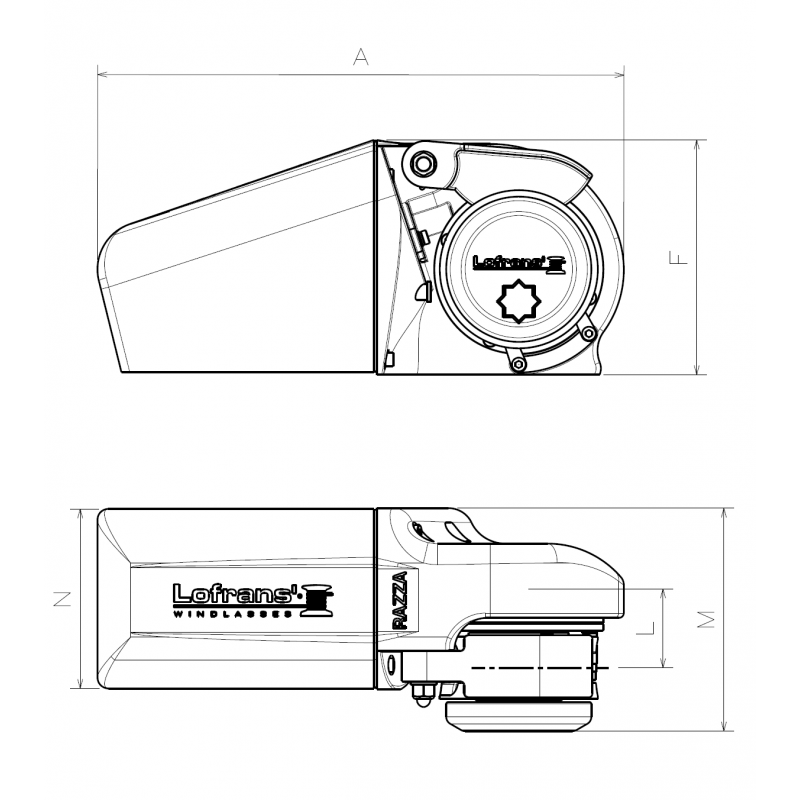 Verricelli Lofrans' VERRICELLO RAZZA 800W/12V MM 6 Lofrans (acq.min. unità) - immagine 2