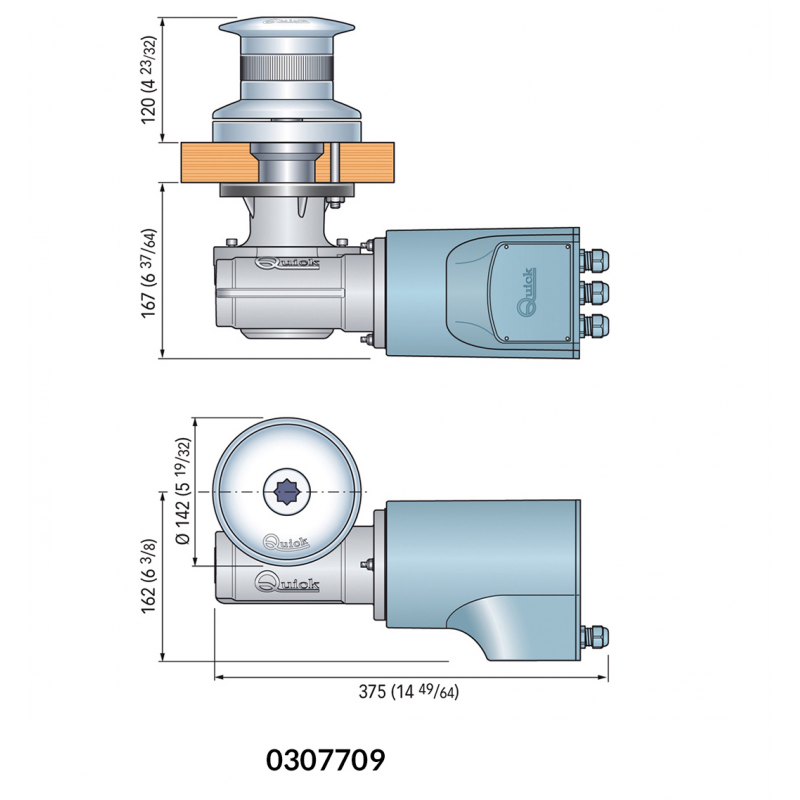 Verricelli Quick TUMBLER 1000W 24V CAMPANA Ø MM.142 Quick (acq.min. unità) - immagine 2