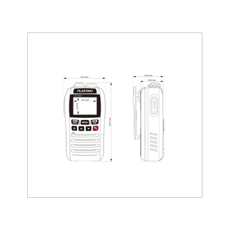Vhf Portatili VHF SX-350+ Plastimo (acq.min. unità) - immagine 2