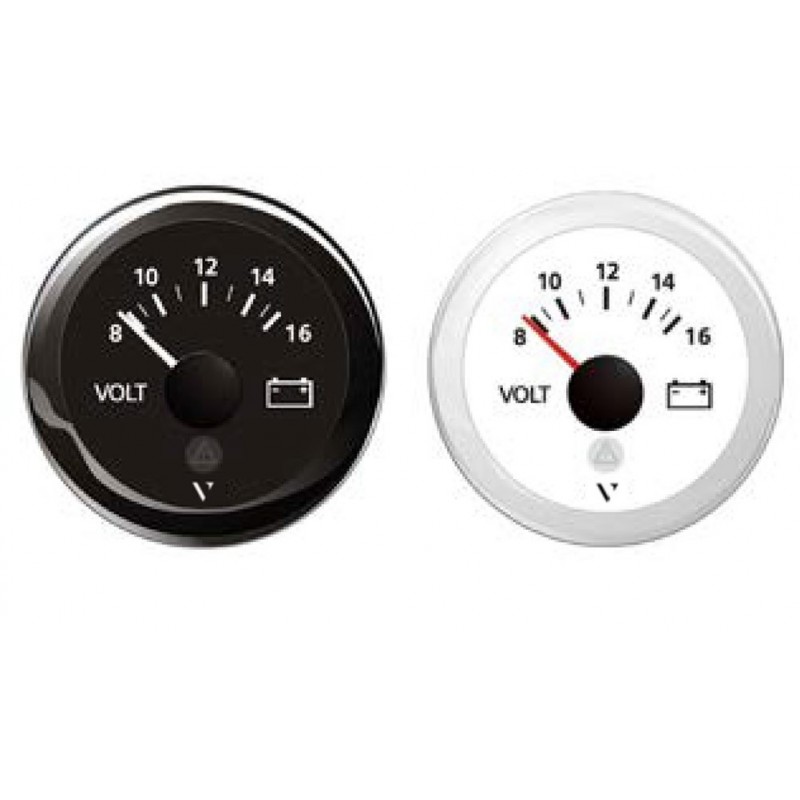 View Line VDO VOLTMETRO 8-16 12V BIANCO VDO (acq.min. unità)