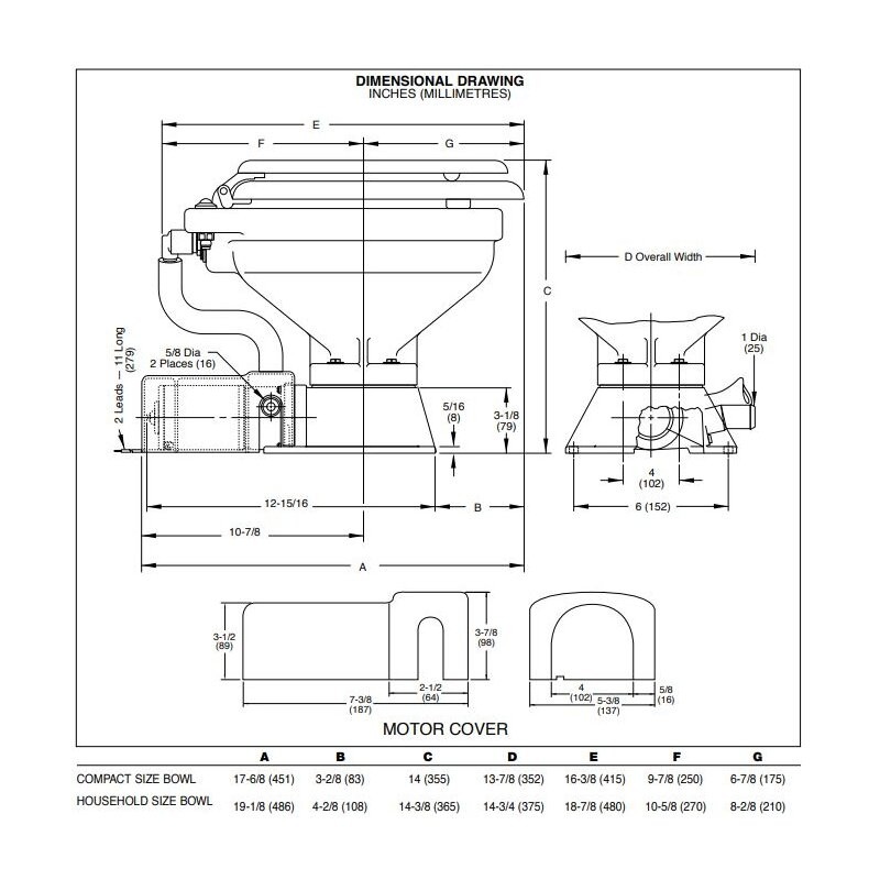 Wc Marini TOILET STANDARD 12V - 2018 Jabsco (acq.min. unità) - immagine 2