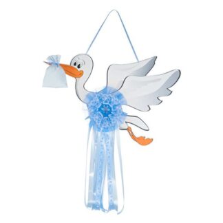 Fiocco nascita Fiocco nascita Baby Idea FC CI G Cicogna grande Azzurro (ord.min.1.00 unità)