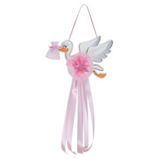 Fiocco nascita Fiocco nascita Baby Idea FI CI M Cicogna media Rosa (ord.min.1.00 unità)