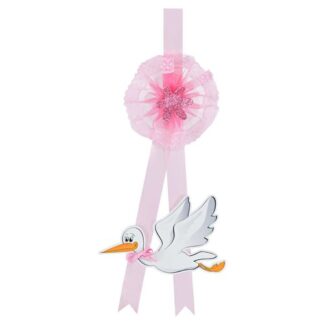 Fiocco nascita Fiocco nascita Baby Idea FC CI P Cicogna piccola Rosa (ord.min.1.00 unità)