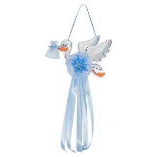 Fiocco nascita Fiocco nascita Baby Idea FC CI M Cicogna media Azzurro (ord.min.1.00 unità)