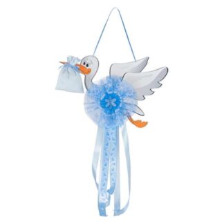 Fiocco nascita Fiocco nascita Baby Idea CI IA Cicogna intermedia Azzurro (ord.min.1.00 unità)