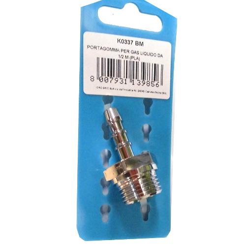 Raccordo gas Raccordo gas Idro Bric K0337BM per tubi 8x13 mm Cromo (ord.min.1.00 unità)
