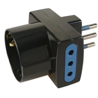 Adattatore presa elettrica Adattatore Scame PP0467 1R Nero (ord.min.1.00 unità)
