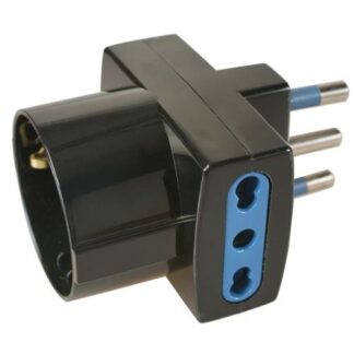 Adattatore presa elettrica Adattatore Scame PP0468 1R Nero (ord.min.1.00 unità)