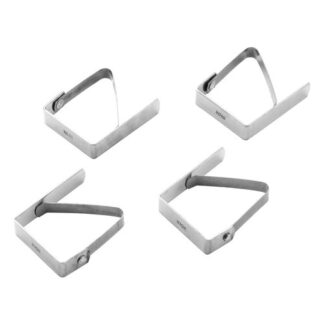 Set fermatovaglia Set fermatovaglia Pedrini 0003 4 LILLO a molla Cromo satinato (ord.min.1.00 unità)
