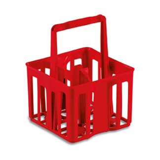 Porta bottiglie Porta bottiglie Stefanplast 4223 cestello 4 posti Rosso (ord.min.1.00 unità)
