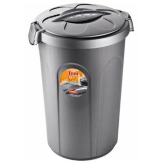 Bidone Bidone Stefanplast 70500 TOM con coperchio a Clip Silver (ord.min.1.00 unità)