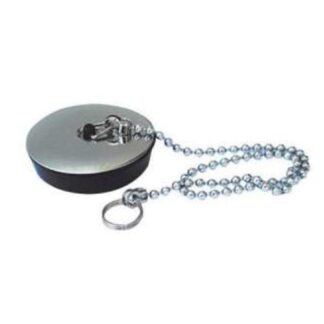 Tappo scarico Tappo scarico Idro Bric L060947 con catenella Nero e Cromo (ord.min.1.00 unità)