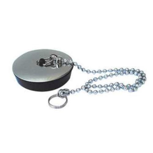 Tappo scarico Tappo scarico Idro Bric L060952 con catenella per lavello Nero e Cromo (ord.min.1.00 unità)