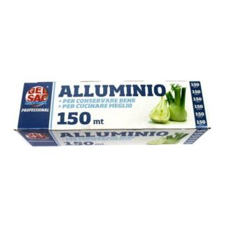 Rotolo alluminio Rotolo alluminio Gel Sac 401505 (150mt h.29cm 11Micron) Silver (ord.min.1.00 unità)