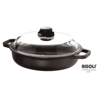 Tegame Tegame Risoli 099IN 32TP INDUCTION con coperchio Nero (ord.min.1.00 unità)