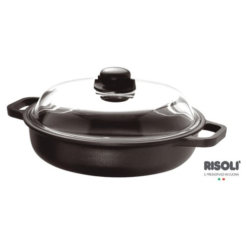 Tegame Tegame Risoli 099IN 32TP INDUCTION con coperchio Nero (ord.min.1.00 unità)