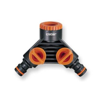 Presa rubinetto irrigazione Presa rubinetto irrigazione Claber 8599 GARDENLIFE 2 vie innesto rapid (ord.min.1.00 unità)