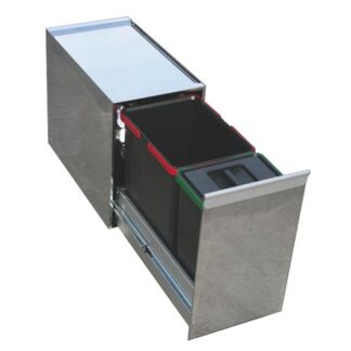 Pattumiera differenziata incasso Pattumiera incasso Lavenox SY C 09 SYSTEM Inox (ord.min.1.00 unità)