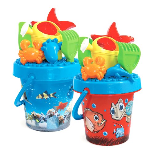 Set gioco sabbia Adriatic 564 Set secchiello mare con accessori Assort Set sabbia (ord.min.1.00unità)