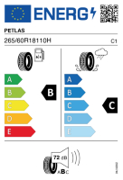 Pneumatici Auto Estivi PETLAS PT431 265/60 R18 110H - immagine 2
