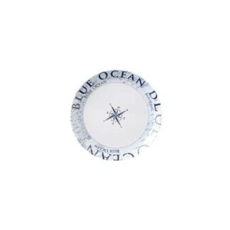 Piatto Brunner 0830025N C8C GLAMOUR piano Bianco e Blu Piatto campeggio (ord.min.1.00unità)