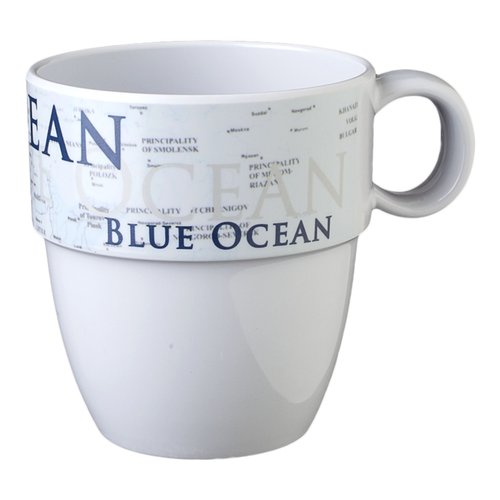 Tazza campeggio Tazza campeggio Brunner 0830024N C8C impilabile Bianco e Blu (ord.min.1.00 unità)