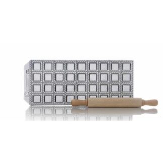 Stampo ravioli Stampo ravioli Risoli 20074 08B RAVIOLCASA 36 fori con rullo legno Sil (ord.min.1.00 unità)