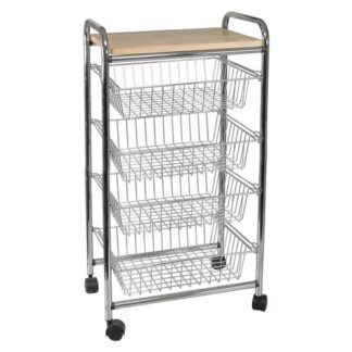 Carrello porta vivande Carrello porta vivande Artex 10 50 04 ELEGANCE 4 Cromo (ord.min.1.00 unità)