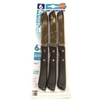 Set coltelli tavola Set coltelli Coltellerie Inox Bonomi 38006 per pizza Nero (ord.min.1.00 unità)