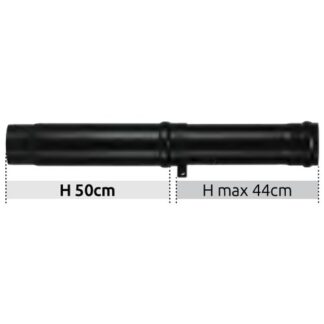Tubo canna fumaria Tubo canna fumaria Save Fumisteria PN843 PELLET LINE telescopico Nero (ord.min.1.00 unità)
