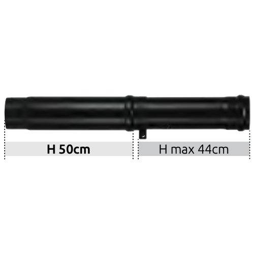 Tubo canna fumaria Tubo canna fumaria Save Fumisteria PN843 PELLET LINE telescopico Nero (ord.min.1.00 unità)