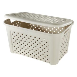 Cesta multiuso Cesta Tontarelli 8105406210 ARIANNA con coperchio Angora (ord.min.1.00 unità)