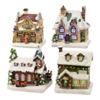 Paesaggio Natale Paesaggio Natale Kaemingk 481084 Casa con luci Assortito (ord.min.1.00 unità)